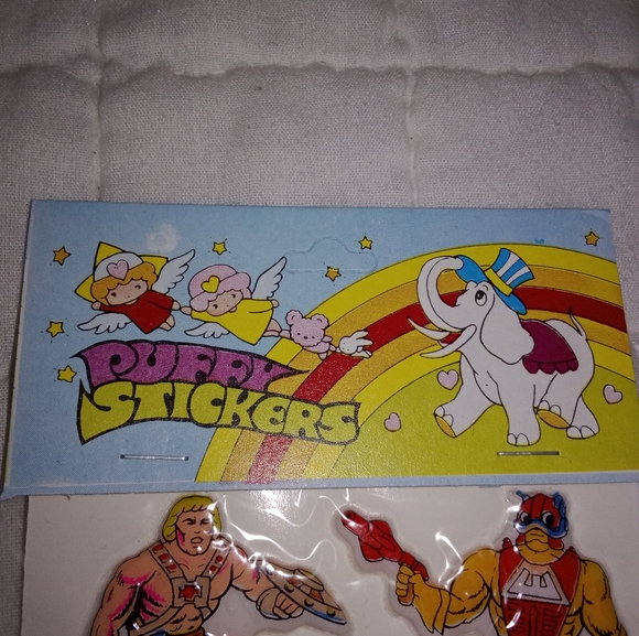 New Old Stock He-Man And The MASTERS Of The Universe Puffy Stickers Unpunched - Picture 3 of 11
